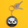 Keychain for keys with a flashlight "Panda", 5 x 5 cm