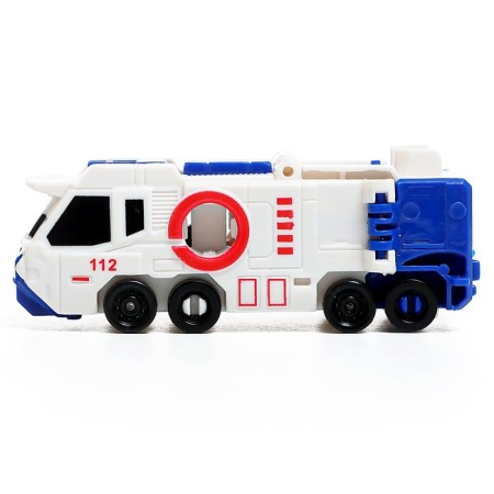 The “Police Helicopter” robot, transforms, collects from 3 cars-5