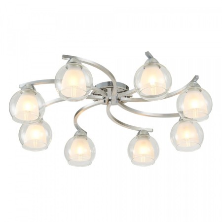 Ceiling chandelier Citilux "Christie" CL152187, 79x79x19 cm, 8x75W, E27, gray color gray