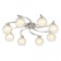 Ceiling chandelier Citilux "Christie" CL152187, 79x79x19 cm, 8x75W, E27, gray color gray