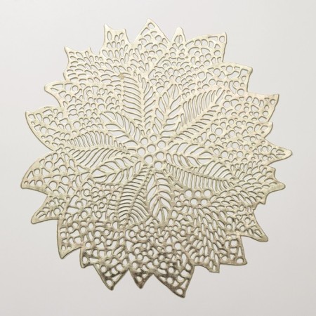 Serving napkin on the Venice table, d = 38 cm, gold color-2