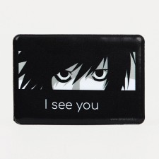 Cover for travel ticket, black color