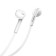 Headphones Borofone BM55 SONIDO, inserts, microphone, jack 3.5 mm, cable 1.2 m, white
