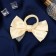 Hair elastic band Bant "Schoolgirl" classic double shine, 11x7 cm, beige