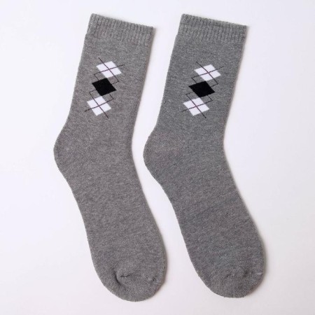 Socks male terry, gray color, size 25-27