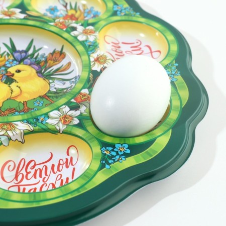 Easter stand for 8 eggs and cakes “Chickens in colors”, 24 x 25 cm.-4