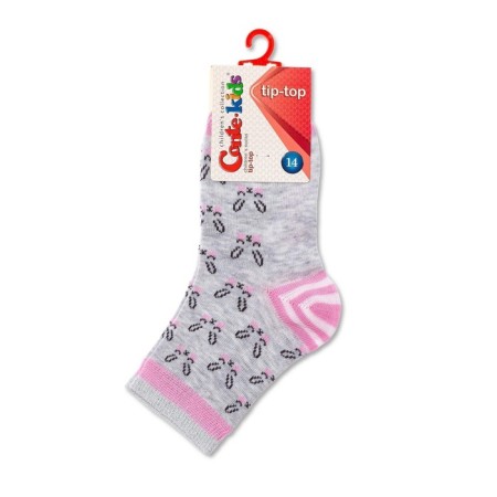 Socks children's cotton CONTE KIDS TIP-Top, size 12, color light gray-1