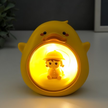 Souvenir Polystone Light "Baby in a yellow suit, in the duckling" 10x10 cm-4