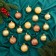 Set of balls plastic D-6 cm, 16 pcs "Melody" of the edge gloss, gold