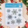 Stickers on the windows "New Year" snowflakes, golden tone, 38x30 cm