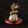 Souvenir "Goat with a basket", brass, amber