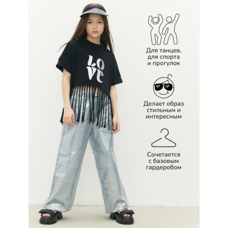 T -shirt Children's Amarobaby Rope, height 140 cm, black color-3