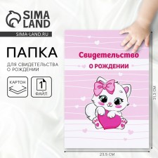 Folder for the birth certificate 