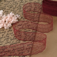 Capricon lace, 45 mm × 10 ± 1 m, burgundy color