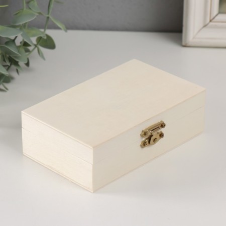 Casket wood for painting "rectangular" castle castle 13x8x4 cm