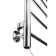 Domoterm electric heated towel rail "Aurora" 109-6, 400 x 800 mm, 6 crossbars, left