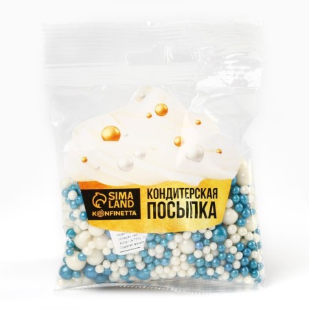 Sprinking shiny soft soft: blue, blue, white, 50 g.-2
