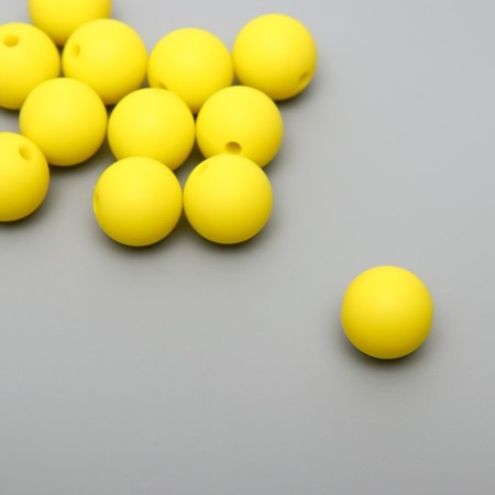 Busina silicone "Round" yellow marshmallow d = 1.2 cm