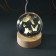 Souvenir Glass backlight "Ball. Butterfly" d = 6 cm stand wood, usb
