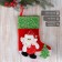 Nosok for gifts "Santa Claus with a Christmas tree" 19x26 cm, red-green