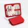 Manicure set, 10 items, in a case, red