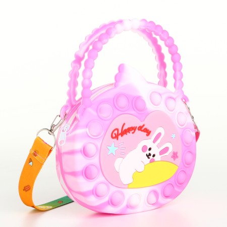 Bag's bag with lightning, pink color