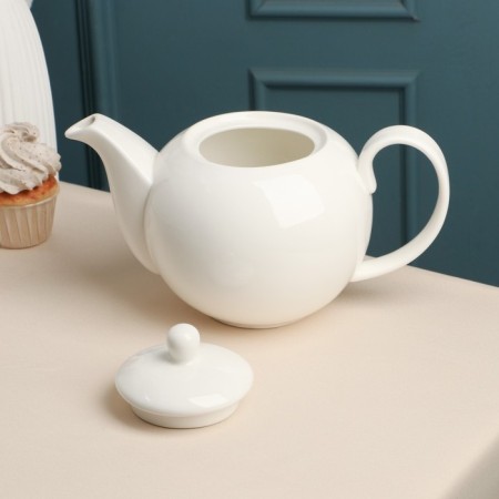 Hot teapot porcelain "Barista", 1.6 l, white-1