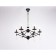 Suspended chandelier Ambrella Light, Modern, TR9597, 6HE14, Black Color Black