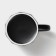 Ceramic mug with a spoon Simple, 350 ml, black color