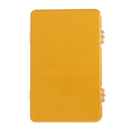 Box for trifles K-12, plastics, 19 x 12.5 x 4.7 cm, yellow-4