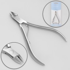 Manicure nippers for cuticles, 10.1 cm, blade length - 10 mm, on the blister, silver color