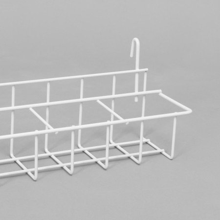Basket for seeds on a mesh 59*8.5*9 cm, white color-2