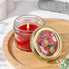 Aromatic candle in the jar 