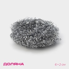 Губка для мытья посуды металлическая Доляна, спираль, 8 г
