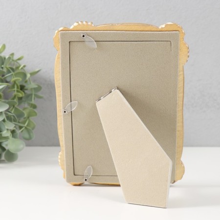 Polystone photo frame 10x15 cm "Nodes" white with gold 14.2x2.2x19.2 cm-3