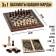 Board game 3 in 1 "Eastern Mosaic": backgammon, chess, checkers, wood 50 x 50 cm