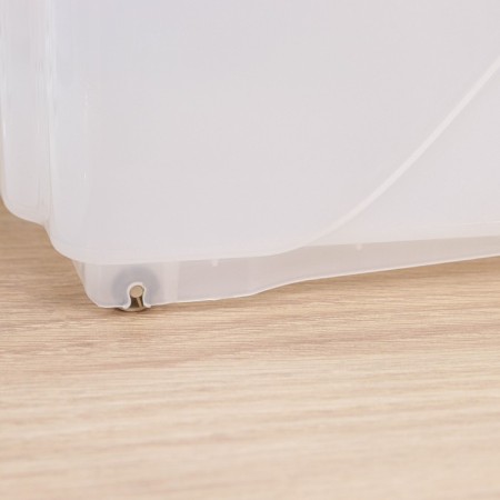 Container for storage household on wheels, 10 l, 46 × 16 × 23.5 cm, transparent-6