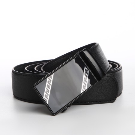Male "giant" belt, width 3.5 cm, machine gun, black color