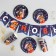 A set of paper utensils "Happy New Year" tigernok in a cap