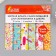 Color Washi-paper for decor "Summer", 15x15cm, self-adhesive set of 12 sheets, 6 designs