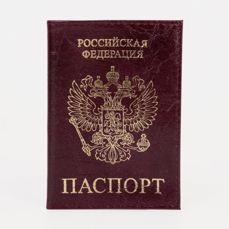 Cover for passport, burgundy color-1