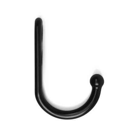 Hook furniture tundra TKO023, one -rod, black color, 10 pcs TMP-3