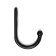 Hook furniture tundra TKO023, one -rod, black color, 10 pcs TMP