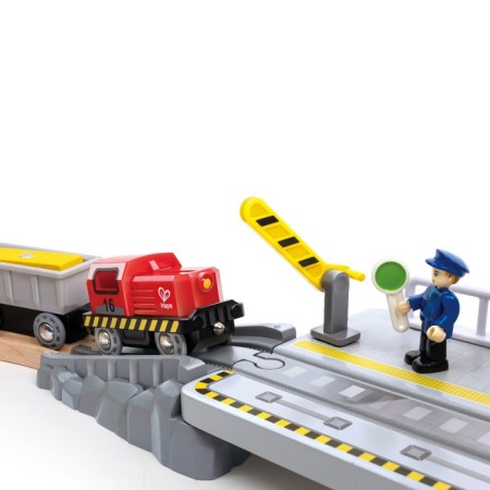 Game set Hape "Railway Cargo Delivery in the port"-3