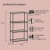 Greenhouse-string 3 shelves (mesh) 46*24*80 cm, PVC film, met. Pipe D-12 mm