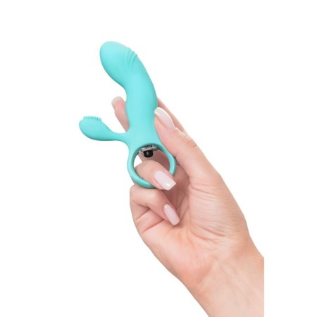 Willy Eromantica double stimulation vibrator, 12 cm, silicone, mint color-8