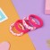 Hair gum "Doll" (set 4 pcs) Stylish hearts, 4 cm, mix