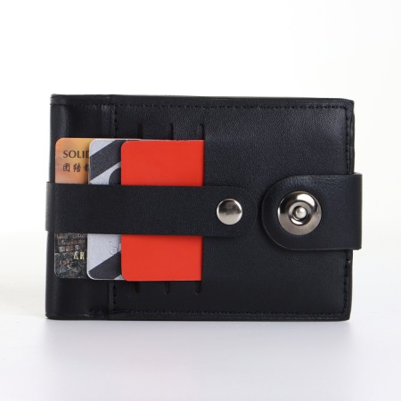 Male purse on a magnet, black color-3