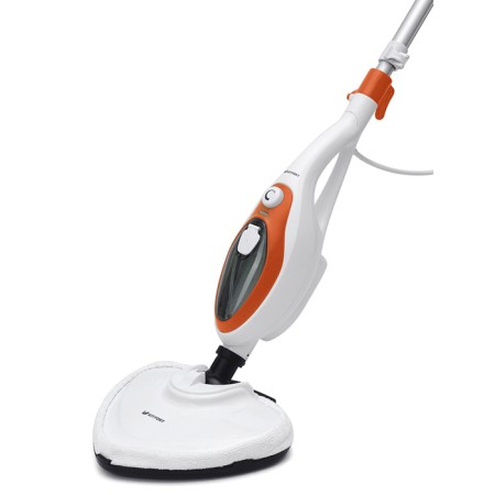 Steam mop Kitfort KT-1004-3, 1500 W, 350 ml, cord 4.8 m, white-orange-2