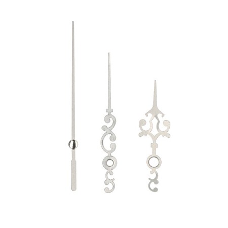 A set of 3 shooters for hours 52/69/77 mm, packing 10 pcs, silver